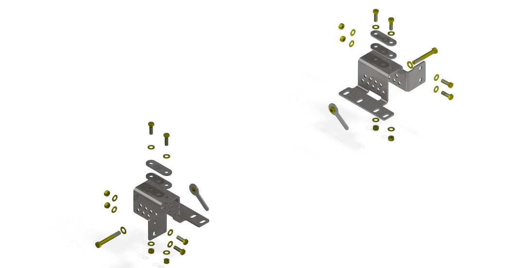 Shackle relocation brackets assembly