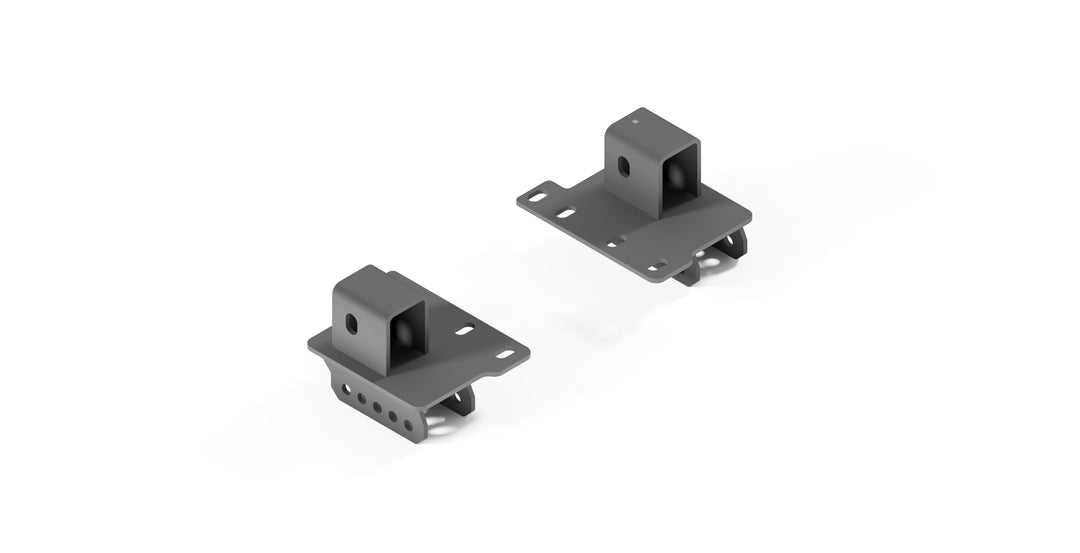 Bolt-on shackle relocation brackets