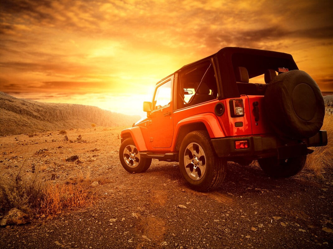 beautiful shot of an option for the best Jeep to buy on an off-road trail