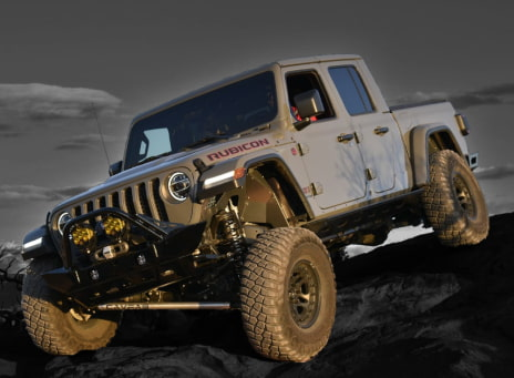 Jeep Gladiator JT with Cavfab Armor, Bumper, and Steering Kit